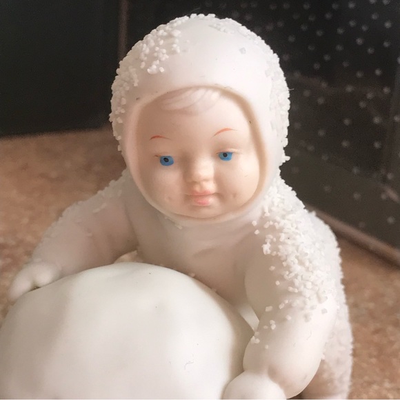 Vintage 1986 Dept 56 SNOWBABIES "I'm Making Snowballs" w/ Box - Picture 6 of 13